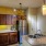 Dim lit kitchen with under cabinet lighting